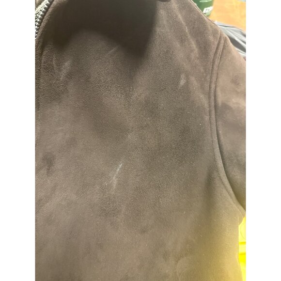 PERRY ELLIS Medium Portfolio Mens Brown Faux Suede Fur Lined Winter Jacket - Picture 14 of 14